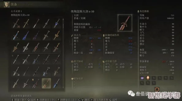 艾尔登法环大剑流玩家应该如何选择最适合的角色