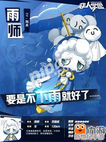 非人学园预警：降雨机雨师即将来袭，玩家请务必提前备好防雨装备出行！