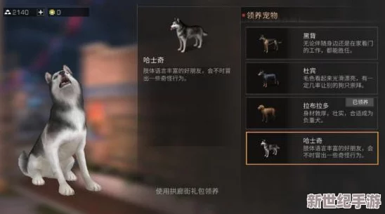 《明日之后》游戏中哈士奇宠物独特技能全解析及培养攻略